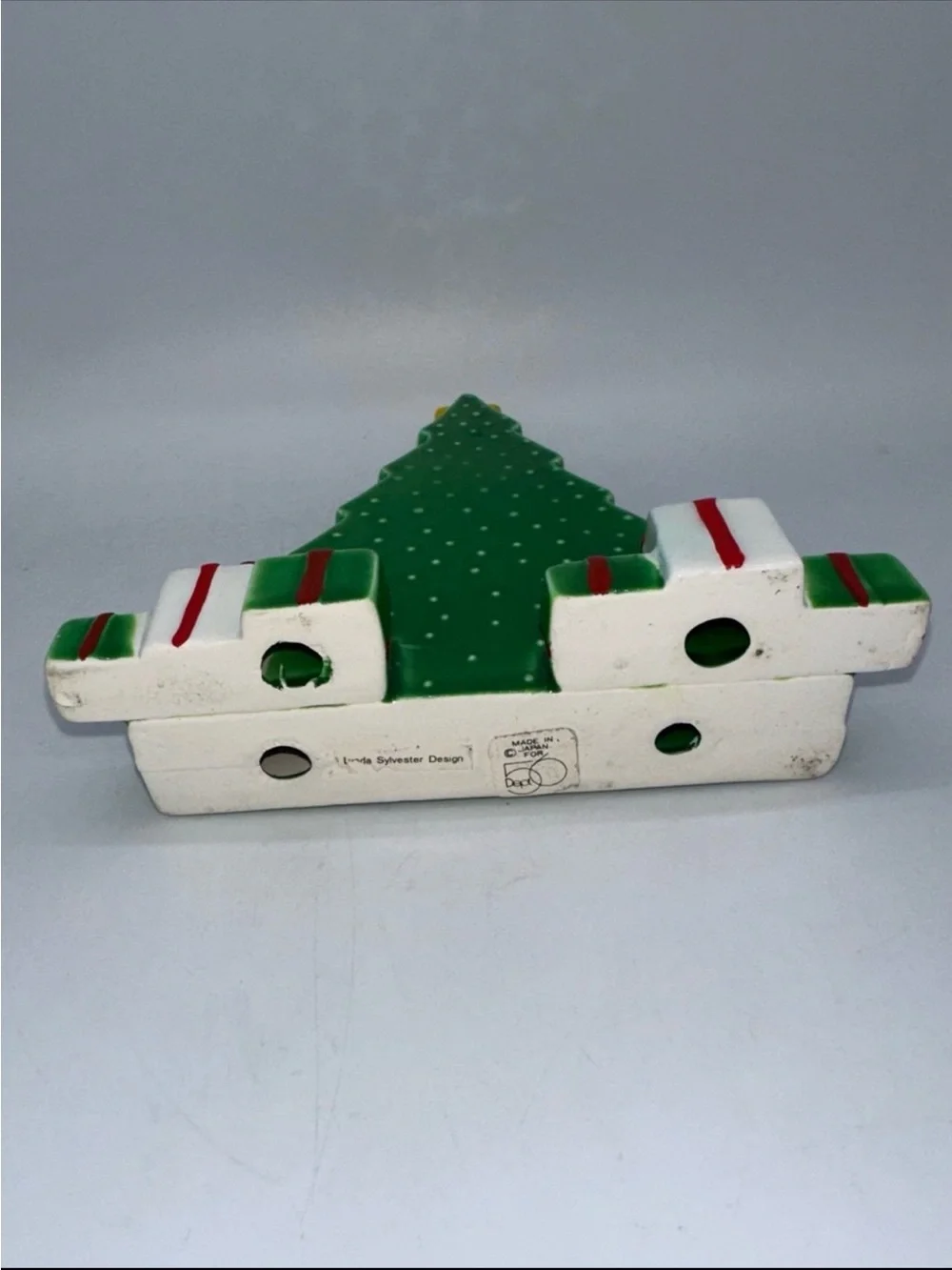 Department 56 Green Christmas Tree with Presents Decor Lynda Sylvester Design